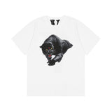 Vlone T Shirt Personality Black Panther Big V T-Shirt Teen Short Sleeve