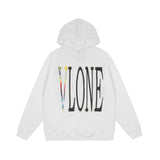 Vlone Hoodie Hip Hop High Street Big V Print Short Sleeve T-Shirt Hoodie