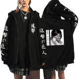Anime Hoddies Anime Attack on Titan Zipper Sweater Leisure Sports Sweater Coat
