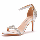 Nude Heels for Wedding Stiletto High Heel Sandals Wedding Shoes