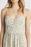 Kendall Jenner Wedding Guest Dress Retro Style Mori Style Fresh Romantic Floral Wizard of Oz Suspender Dress