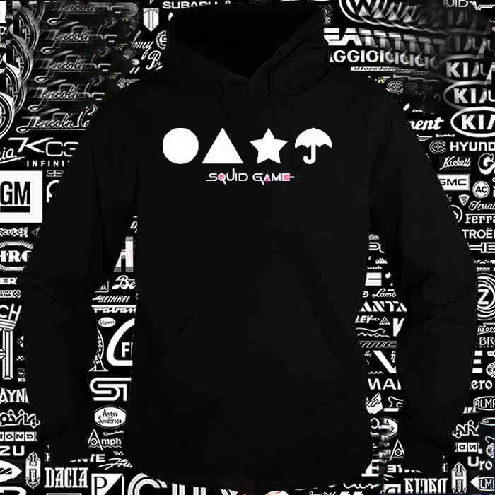 Squid Game Costume Symbol Pattern Printed Long Sleeve Hooded Sweater