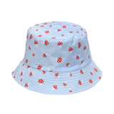 Mushroom Hat Summer Sun Hat Mushroom Print Bucket Hat Ladies