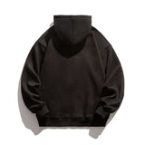 Man Fall Outfis Autumn and Winter Printing Hooded Thick Sweatshirt Loose Casual Jacket