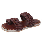 Women Open Toe Sandals Flats Plus Size Women's Sandals Toe Covering Flat