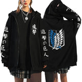 Anime Hoddies Anime Attack on Titan Zipper Sweater Leisure Sports Sweater Coat