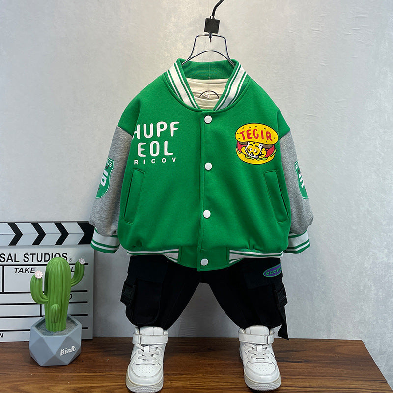 Toddler Boys Jackets Boys' Baseball Jacket Coat Spring and Autumn Jacket Top