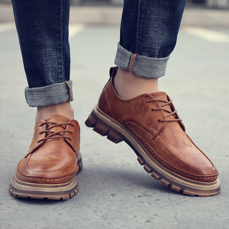 Men's Boots Work Boot Men Casual Hiking Boots Men's Business Office Formal Wear Soft Bottom Leather Shoes Casual