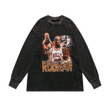 Man Fall Outfits Printed Men's and Women's High Street Sports Long-Sleeved Sweater