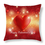 Valentine's Day Pillow Covers 4 Piece Random Styles Together, Love Heart Peach Skin Fabric Valentine's Day Pillow Cover Car Office Sofa Cushion