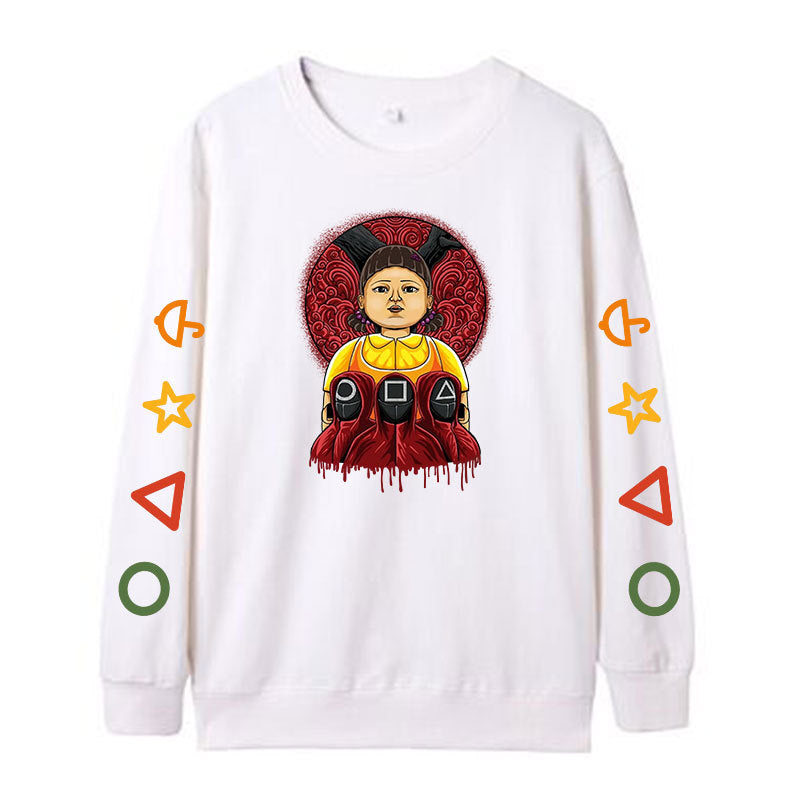 Squid Game Costume Couple's Shirts Leisure Sports European round Neck Sweater