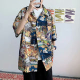Men Shirts Full Printed Half Sleeve Shirt