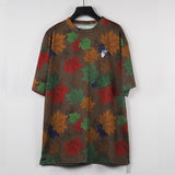 Off White T Shirt Cotton Camouflage Leaf Arrow Men'S Short Sleeve Shirt Men'S Clothing Owt