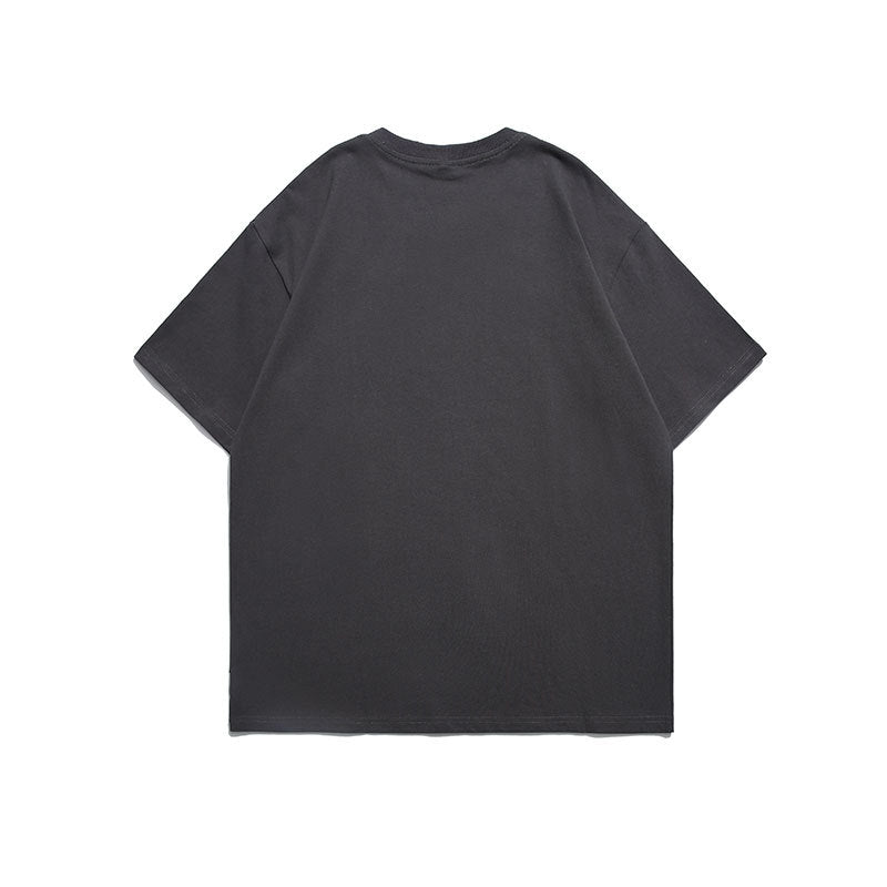 Men T Shitrs Letter Printed Round Neck