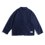 Men Denim Jackets Color Stripes Denim Vintage Blazer