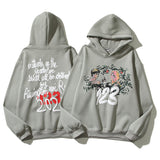 Kanye West Sunday Service Hoodie Flower Stereo Printing Plus Velvet
