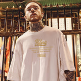 Men T-Shirts Loose Half Sleeve Bear Print