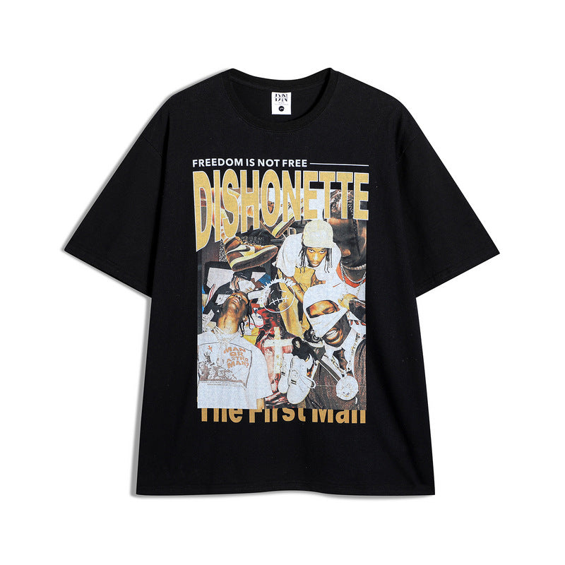 Y2g Shirts for Boys Athletes Printed Short-Sleeved T-shirt Loose