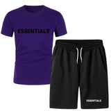 Fog Fear Of God T Shirt & Shorts 2 Pieces Set Summer Men'S Short Sleeve T-Shirt Shorts Casual
