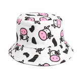 Bucket Hat Fishing Cap Cotton Print Fisherman Hat Animal Print Hat Men and Women Fashion