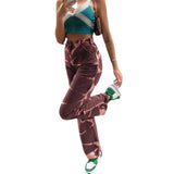 Julia Fox Low Rise Jeans Old Straight Fashion Color Contrast Slimming Casual Pants