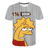 The Simpsons T Shirts Printed Milk Silk Cute
