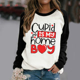 Valentine's Day T Shirts Couples Loose Long Sleeve T-shirt