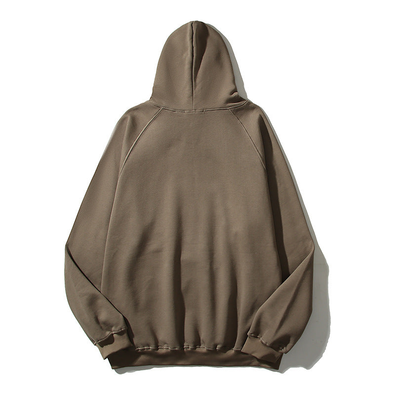 Kanye West Sunday Service Hoodie Fog Flocking Small Icon Printing Plus Velvet Hoodie Sweater