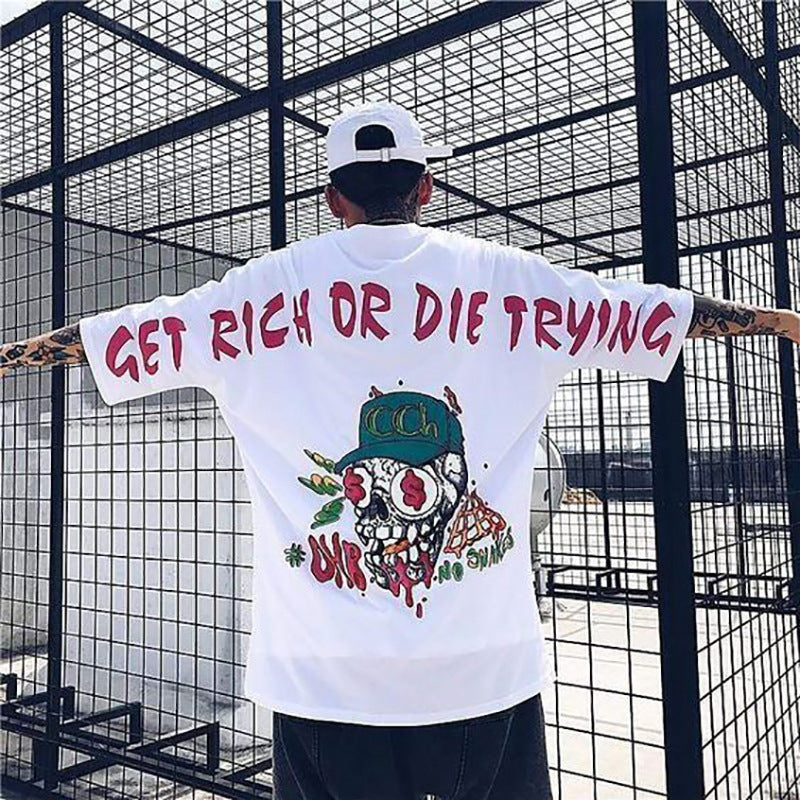 Rave Outfits Mens T Shirt round Neck Fashion Printing