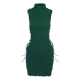 Music Festivals Rave Outfits Dress Spring and Summer Women's Clothing Fashion round Neck Slim Dress