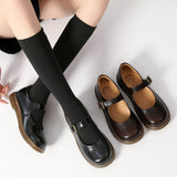 Mary Jane Shoes Women'S Summer Retro Buckle Mary Jane Shoes