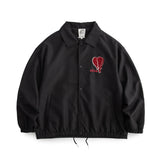 Valentine's Day Jacket Loose Heart Shape Printed Jacket