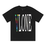 Vlone T Shirt Large V Printed Short Sleeve Loose Couple Men'S And Women'S T-Shirt