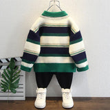 Toddler Boys Sweater Boys' Sweater Striped Sweater Spring and Autumn