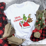 Men and Women Grinch Shirt Christmas Grinch Pattern T-shirt