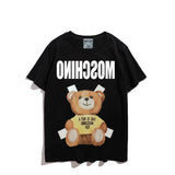 Moschino T Shirt Teddy Bear Pattern Quick-Drying Loose Short Sleeve