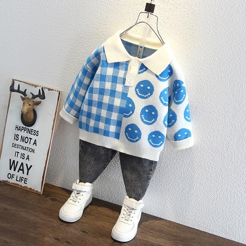 Toddler Boys Sweater Boys' Pullover Spring and Autumn Late Autumn Clothes