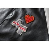 Valentine 'S Day Jacket Color Contrast Patchwork Love Casual Jacket
