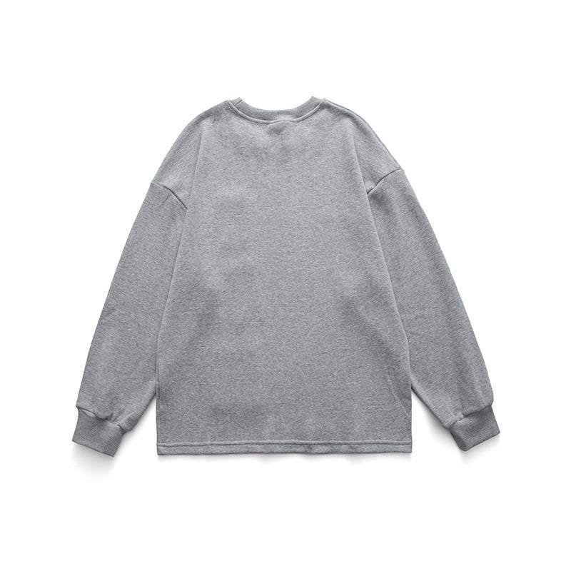 Crew Neck Sweatshirts for Men Men's Retro Loose round Neck Sweater for Men