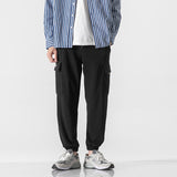 Man Fall Outfis Autumn Solid Color Simple Multi-Pocket Workwear Sweatpants Men Loose Casual Jogger Pants