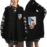 Anime Hoddies Anime Attack on Titan Zipper Sweater Leisure Sports Sweater Coat