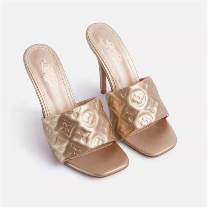 Finn Chain Pointed Toe Mule Women High Heel Sandals Summer Shoes Plus Size Slippers