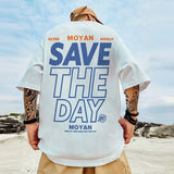 Men T-Shirts Graffiti Letter Half-Sleeved Loose