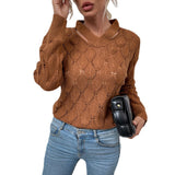 Women Pullover Knit Sweater off-the-Shoulder Sweater for Women Autumn Winter Coat