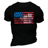 Man T Shirt Cotton round Neck Heat Transfer Patch Short Sleeve T-shirt Short Sleeve