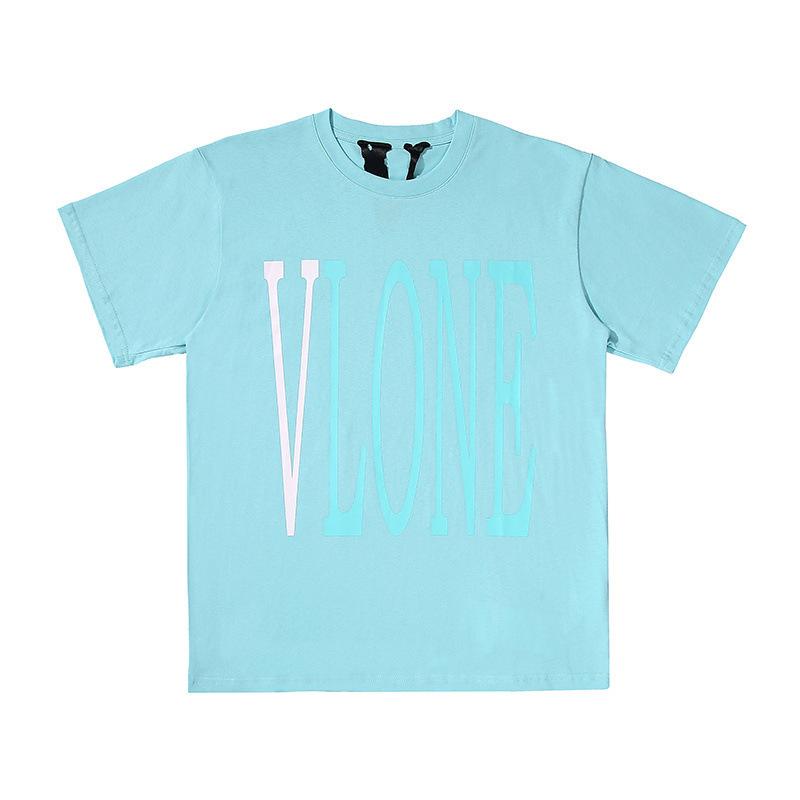 Vlone T Shirt Men'S Top Summer Letter Popular Casual Able Short Sleeve Tshirt Vlone