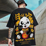 Men T-Shirts Grimace Printed Loose Half Sleeve