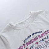 Vintage Y2g Shirts Short Sleeve Summer Loose Printed round Neck Short Sleeve
