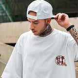 Men T-Shirts Printed Loose Half Sleeve