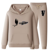 Vlone Hoodie & Pants 2 Piece Set Hooded Suits Men'S Casual